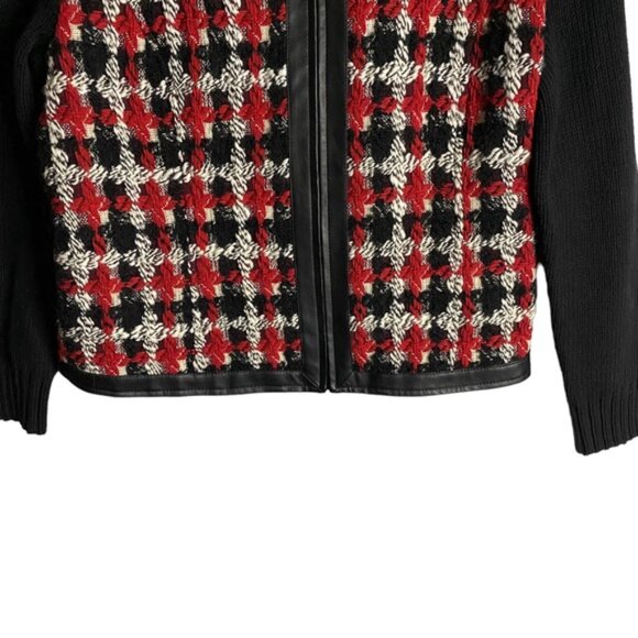 Peter Nygard Women's Patterned Wool Knit Jacket - Picture 3 of 7